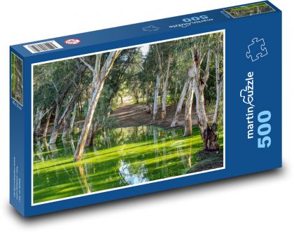 Lake - trees, forest - Puzzle of 500 pieces, size 46x30 cm 