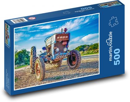 Antique tractor - agriculture, machine - Puzzle of 500 pieces, size 46x30 cm 