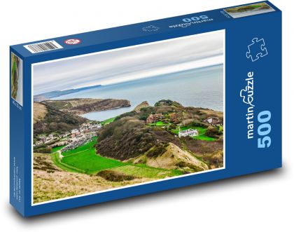 Zátoka Lulworth Cove - Anglie, moře - puzzle 500 dílků