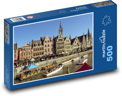 Gent - Belgie, kanál - puzzle 500 dílků