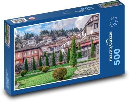 Ohrid - Severní Makedonie, pohled na město  - puzzle 500 dílků
