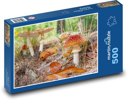 Muchomůrka - houba, les - Puzzle 500 dílků, rozměr 46x30 cm