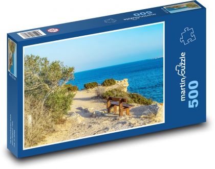 Výhľad na more - útes, krajina - Puzzle 500 dielikov, rozmer 46x30 cm 