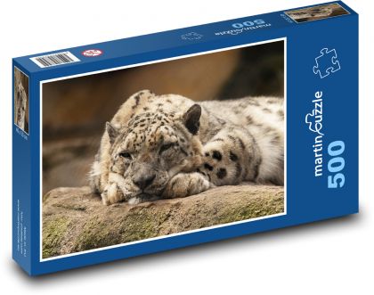 Leopard - divoká kočka, zvíře - Puzzle 500 dílků, rozměr 46x30 cm