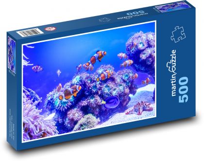 Akvárium - klaun, moře - Puzzle 500 dílků, rozměr 46x30 cm
