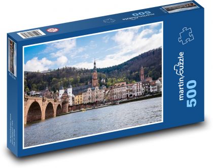 Heidelberg - Německo, město - Puzzle 500 dílků, rozměr 46x30 cm