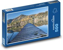 Lake - pier, mountains Puzzle of 500 pieces - 46 x 30 cm 