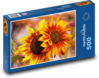 Sunflower - flower, plant - Puzzle of 500 pieces, size 46x30 cm 