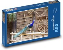Peacock - animal, pens Puzzle of 500 pieces - 46 x 30 cm 