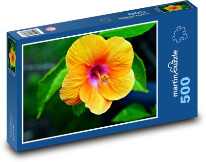 Gelber Hibiskus - Blume, Garten - Puzzle - 500 Teile