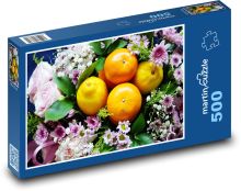 Blumen - Früchte, Zitronen Puzzle 500 Teile - 46 x 30 cm