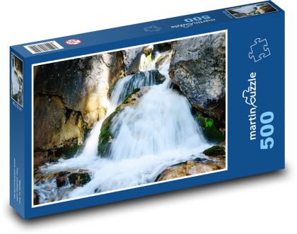 Vodopád - potok, voda - Puzzle 500 dílků, rozměr 46x30 cm