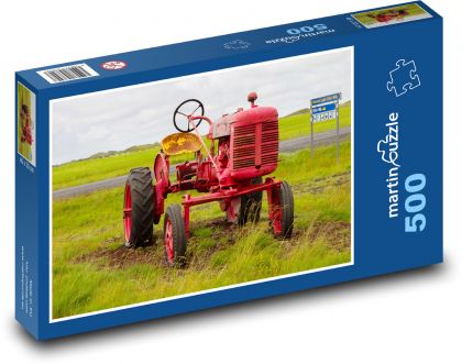 Traktor - krajina, Island - Puzzle 500 dílků, rozměr 46x30 cm