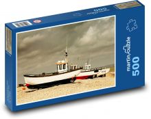 Fishing boats - coast, sea Puzzle of 500 pieces - 46 x 30 cm 