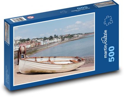 Loď - pobřeží, moře - puzzle 500 dílků
