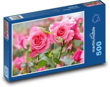 Różowy - kwiat, roślina Puzzle 500 elementów - 46x30 cm