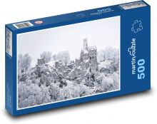 Hrad - zima, sníh Puzzle 500 dílků - 46 x 30 cm