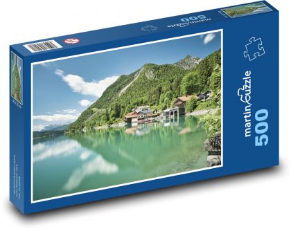 Jazero - stromy, príroda - Puzzle 500 dielikov, rozmer 46x30 cm 