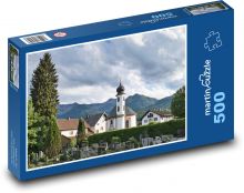 Bavorsko - Německo, kostel Puzzle 500 dílků - 46 x 30 cm
