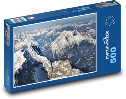 Zugspitze  sneh, hory - Puzzle 500 dielikov, rozmer 46x30 cm 