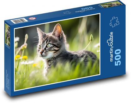 Kočka - kotě, mazlíček - Puzzle 500 dílků, rozměr 46x30 cm