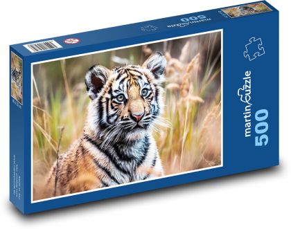 Tygr - mládě, zvíře - Puzzle 500 dílků, rozměr 46x30 cm