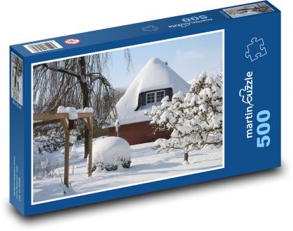 Sneh - zima, krajina - Puzzle 500 dielikov, rozmer 46x30 cm 