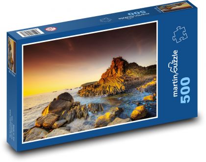 Morze - skaliste wybrzeże, klify - Puzzle 500 elementów, rozmiar 46x30 cm