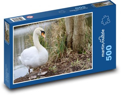 Swan - waterbird, lake - Puzzle of 500 pieces, size 46x30 cm 