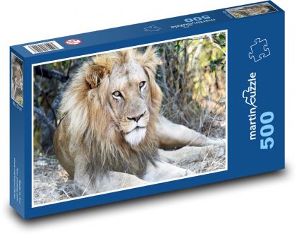 Lew - król zwierząt, safari - Puzzle 500 elementów, rozmiar 46x30 cm