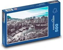 Mesto - lode, budovy Puzzle 500 dielikov - 46 x 30 cm 