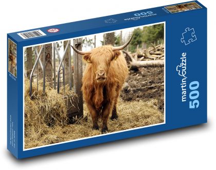 Cow - horns, farm - Puzzle of 500 pieces, size 46x30 cm 
