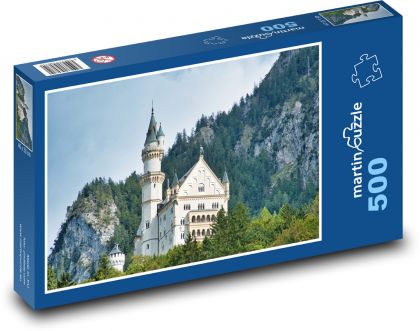 Zamek - wieża, skała - Puzzle 500 elementów, rozmiar 46x30 cm