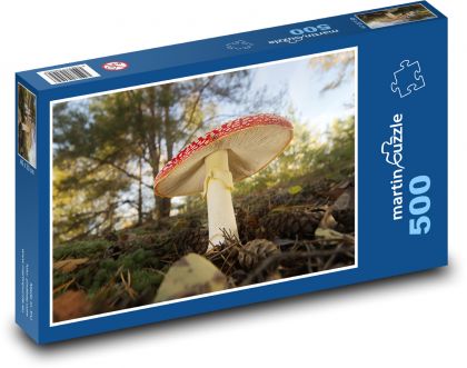 Red toad - forest, mushroom - Puzzle of 500 pieces, size 46x30 cm 