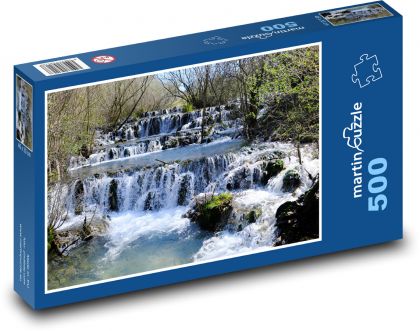 Waterfalls - cascades, river - Puzzle of 500 pieces, size 46x30 cm 