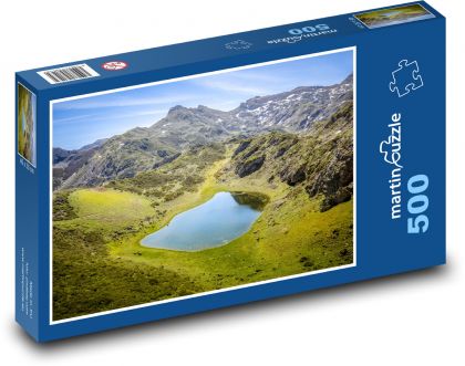 Jezero - hory, příroda - Puzzle 500 dílků, rozměr 46x30 cm
