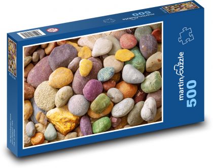 Kolorowe kamienie - kamyki, skały - Puzzle 500 elementów, rozmiar 46x30 cm