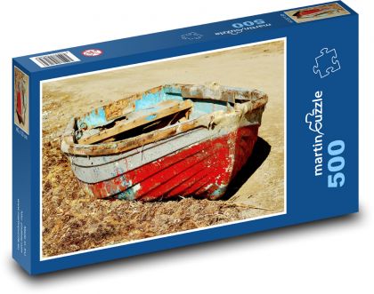 Stará loď - opuštěná, rezavá - puzzle 500 dílků