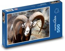 Goat - animal, horns Puzzle of 500 pieces - 46 x 30 cm 
