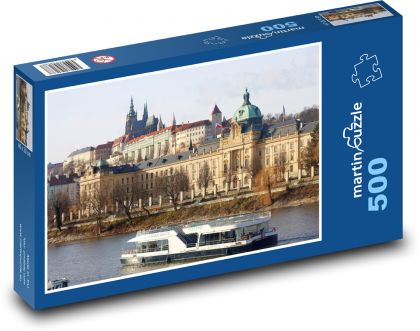 Loď - Praha, řeka - Puzzle 500 dílků, rozměr 46x30 cm