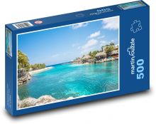 Willemstad - karibský, laguna Puzzle 500 dílků - 46 x 30 cm