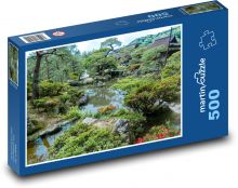 Zahrady Ginkaku-Ji - Japonsko,  Kjóto Puzzle 500 dílků - 46 x 30 cm