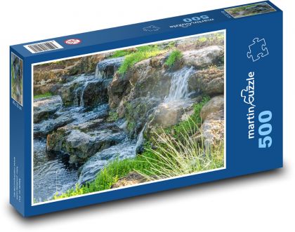 Vodopády - skály, příroda - Puzzle 500 dílků, rozměr 46x30 cm