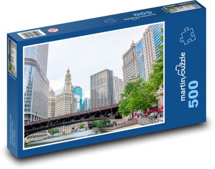 Chicago - Stadt, Brücke - Puzzle - 500 Teile