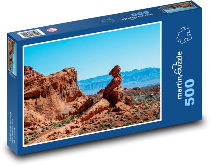 Údolí ohně - Nevada, červená skála - puzzle 500 dílků