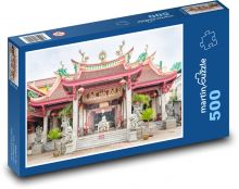 Phuket - chrám, Thajsko Puzzle 500 dílků - 46 x 30 cm