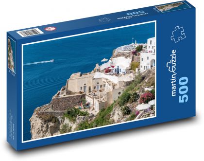 Santorini - Greece, sea - Puzzle of 500 pieces, size 46x30 cm 