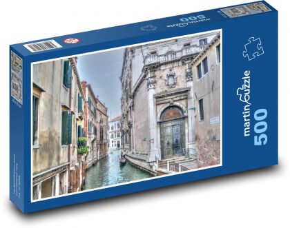 Benátky - Itálie, gondola - Puzzle 500 dílků, rozměr 46x30 cm