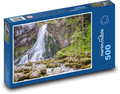 Vodopády Golling - rieka, potok - Puzzle 500 dielikov, rozmer 46x30 cm 