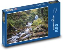 Wodospad - rzeka, las Puzzle 500 elementów - 46x30 cm